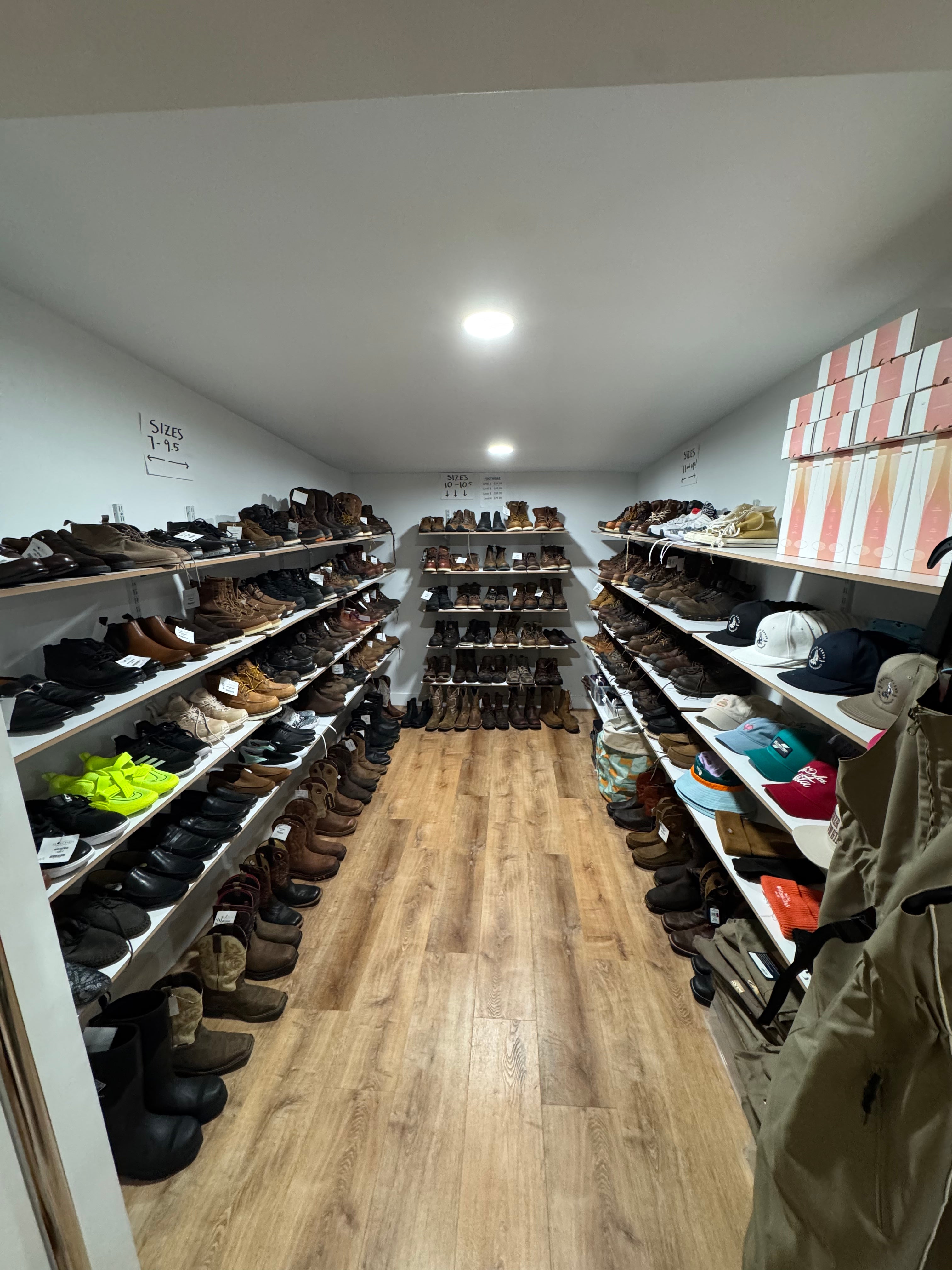 Shoes, heels, last-minute holiday gifts, hats, and jackets available at Edgartown's Shopping Center Trader Fred's.